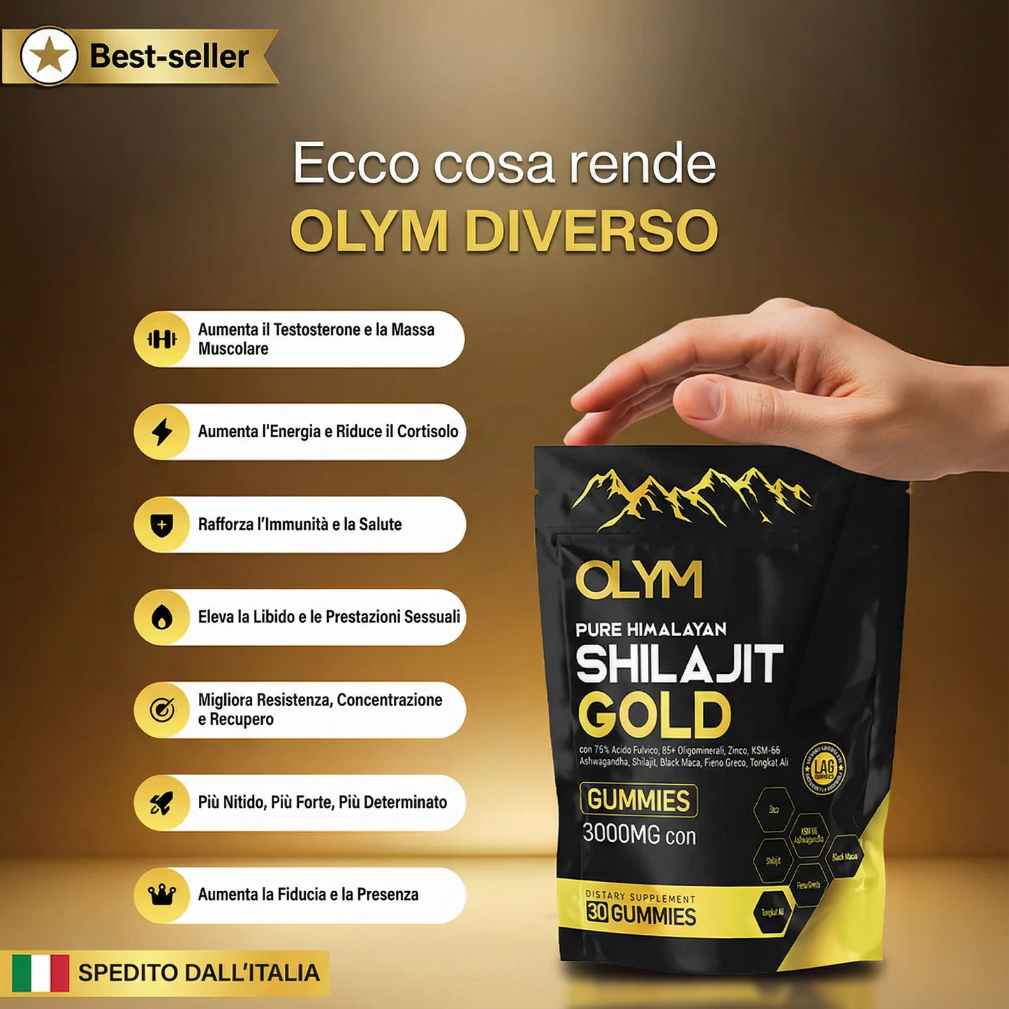 OLYM™ Pure Shilajit Gummies – Now with 6-in-1 Support
